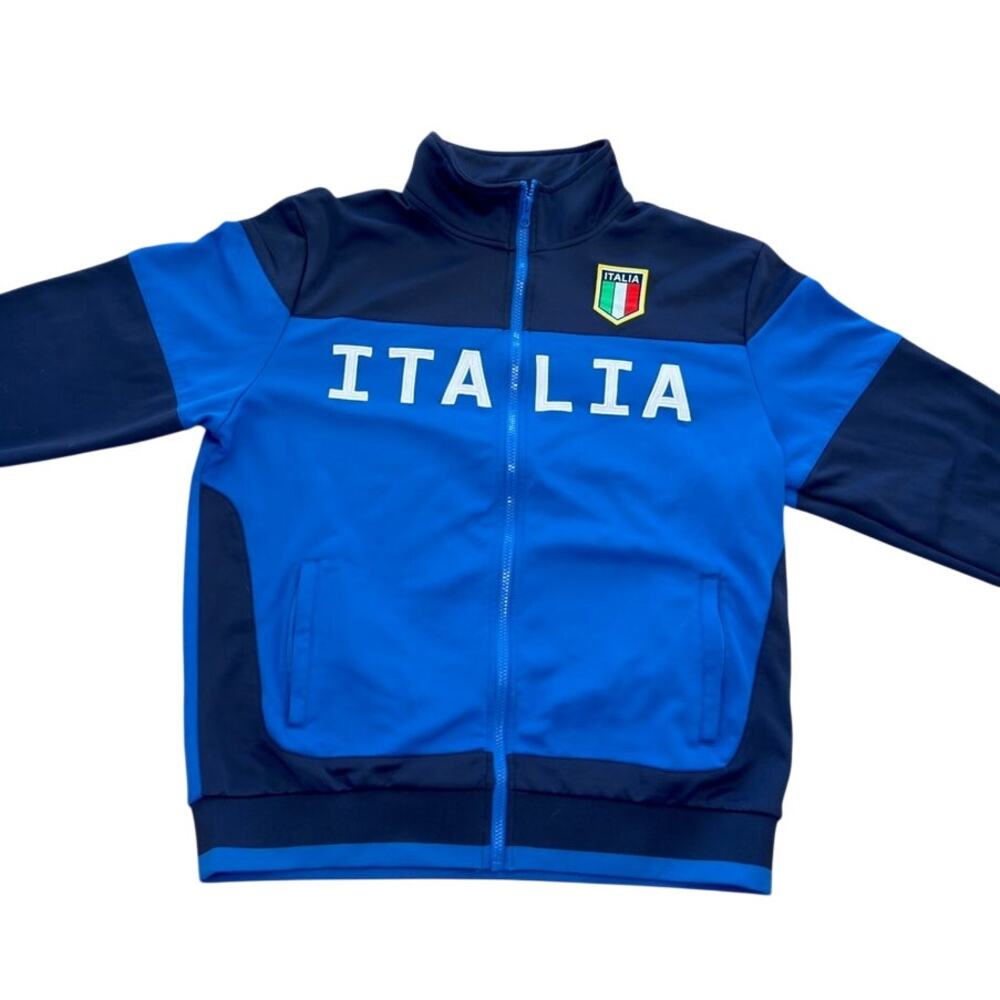Italy ITALIA National Team Blue Full Zip Track Jacket Soccer